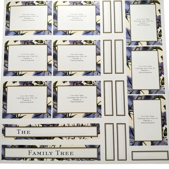 Anna Griffin 2003 Family Tree Album 12 Pages Only 12x12 Cut Aparts Frames RARE - Picture 14 of 15